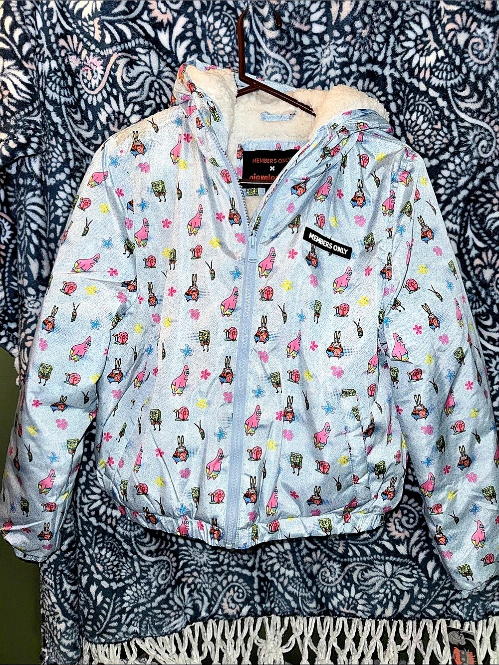 Members Only x Nickelodeon SpongeBob All-Over Print Puffer Jacket SpongeBob